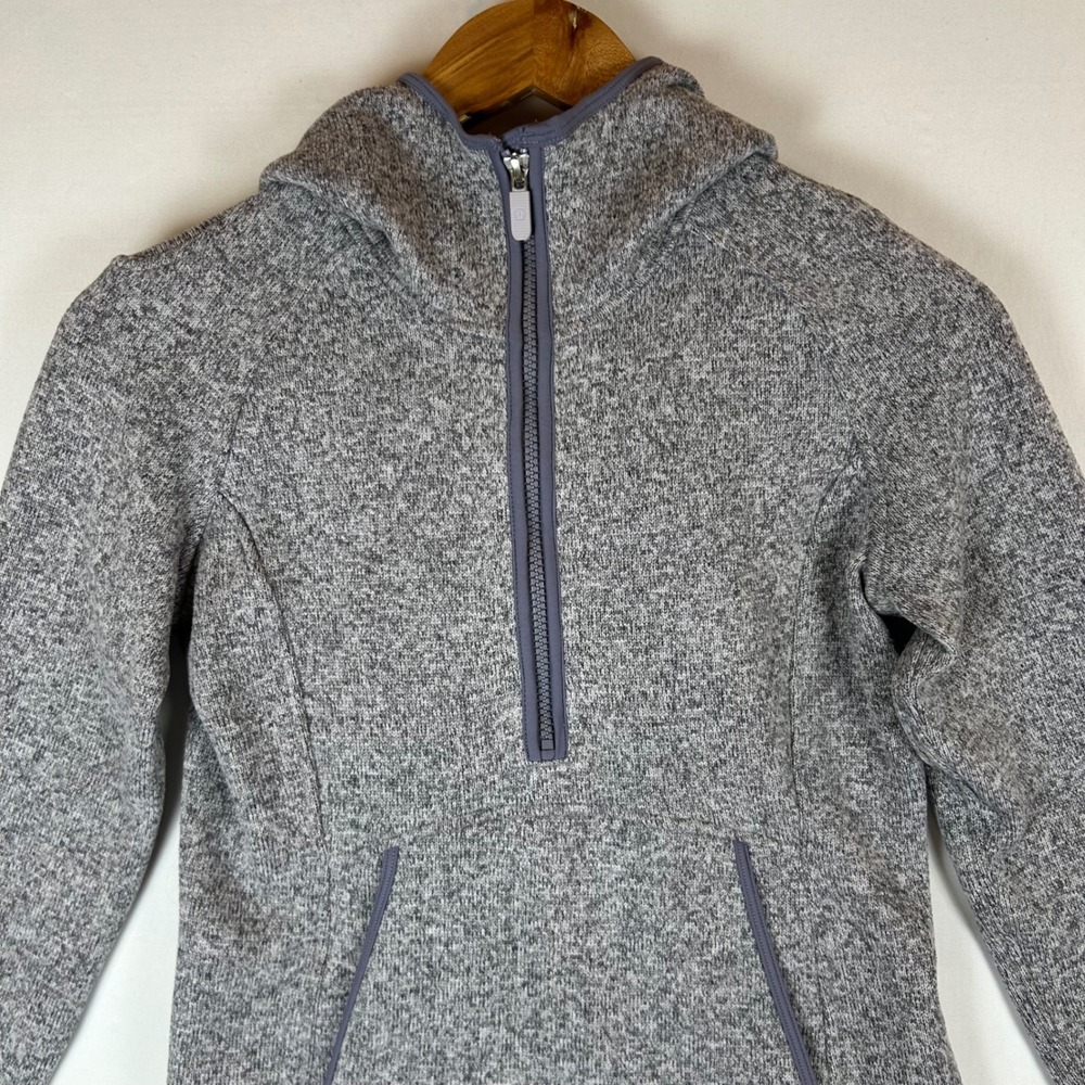 Lululemon Heathered Silver Lilac Fleece & Thank You Pullover Womens Size 4 - Picture 5 of 10